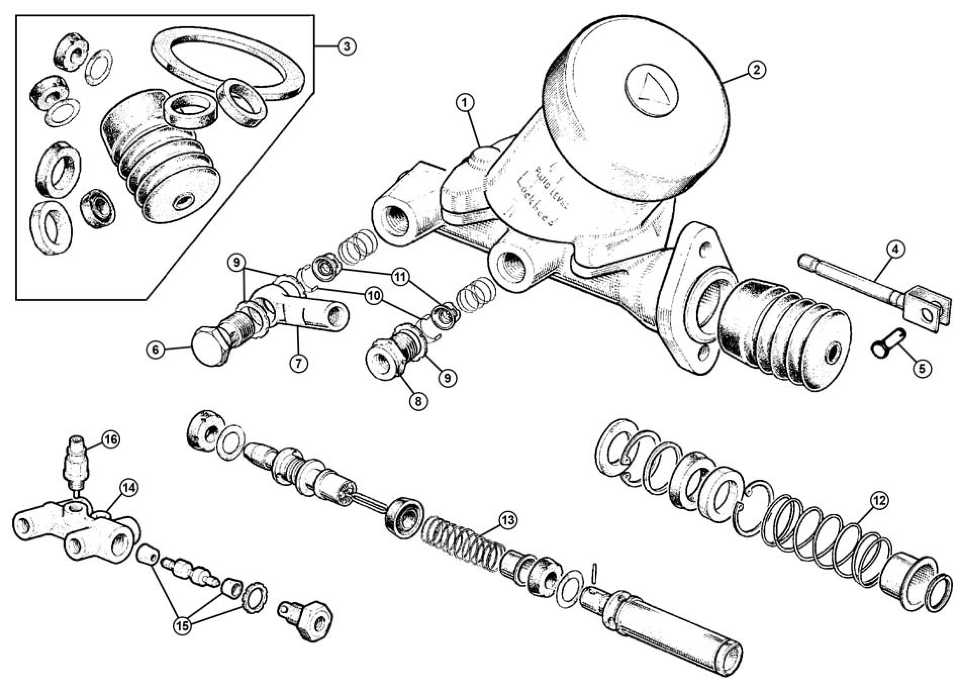 Brake Master Cylinder: Dual Line Non Servo System - MGB & MGB GT 