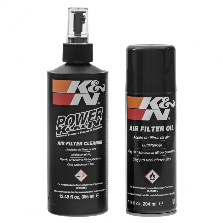 K&N Cleaner & Oil Kit, 355ml cleaner & 204ml oil