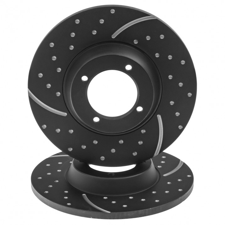 Brake Disc Set, grooved & dotted, EBC, pair