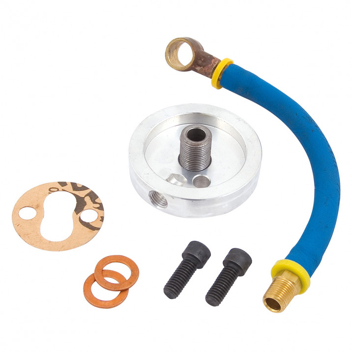 Oil Filter Assembly, spin-on conversion, with hose