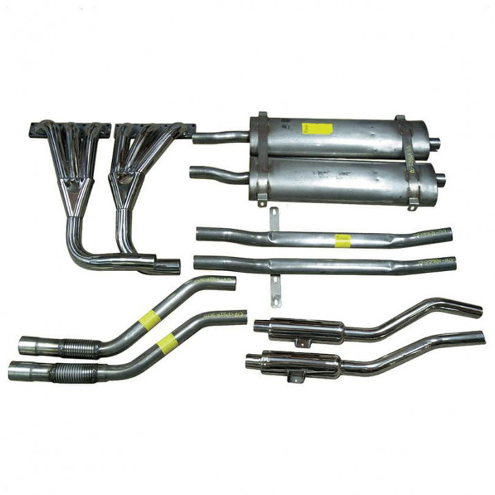 Exhaust System, big bore, 9 pieces, stainless steel