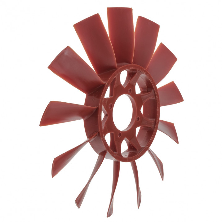 Fan, cooling, 13 blade, plastic, red
