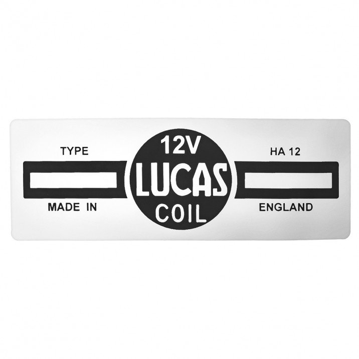 Decal, Lucas ignition coil