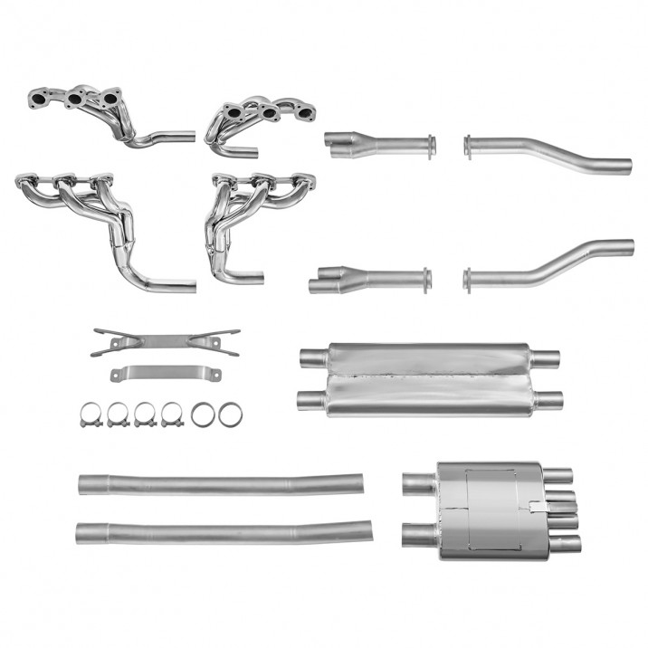 Exhaust, includes exhaust manifolds, stainless steel