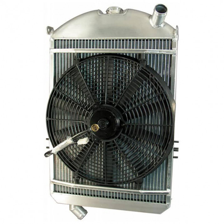Radiator, alloy, with integral cooling fan