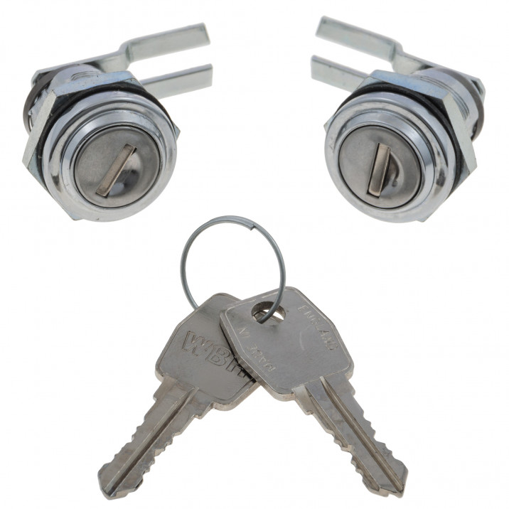 Lock Assembly, door, pair, nutfix, with 2 keys