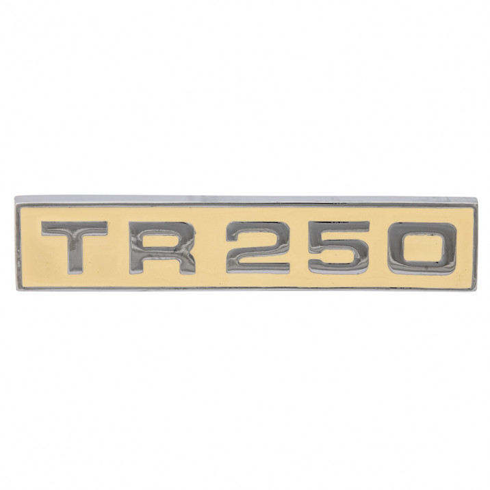 Badge, boot lid, TR250, cream