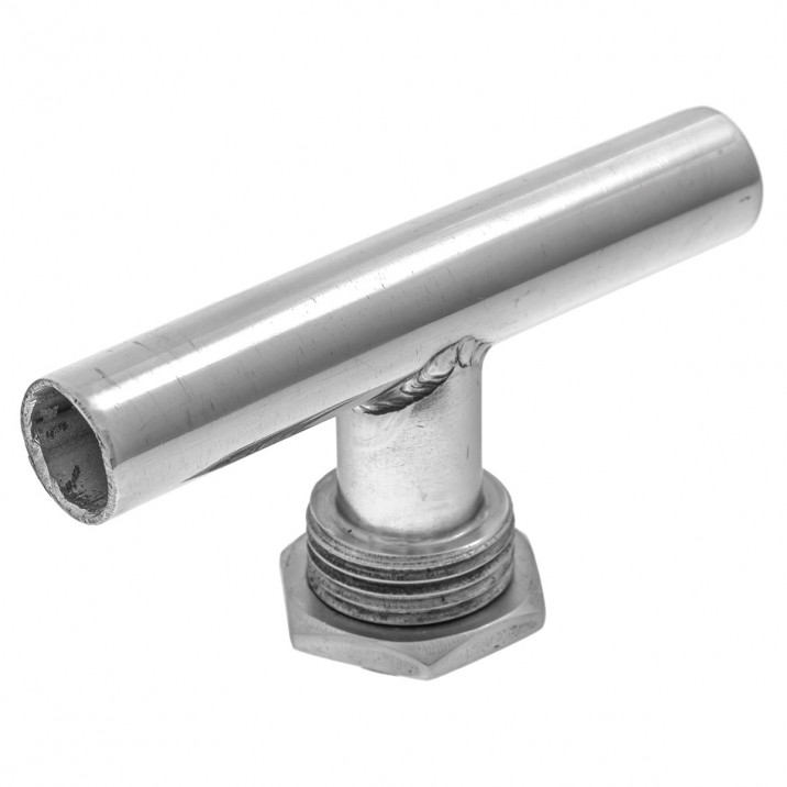 Pipe, vent, polished stainless steel