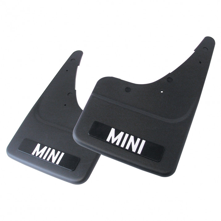Mud Flap Set, rear, Mini logo, black, pair