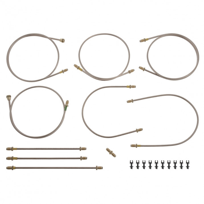 Brake Pipe Kit, copper, dual master cylinder, LHD only, Automec