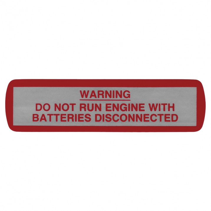 Decal, battery warning