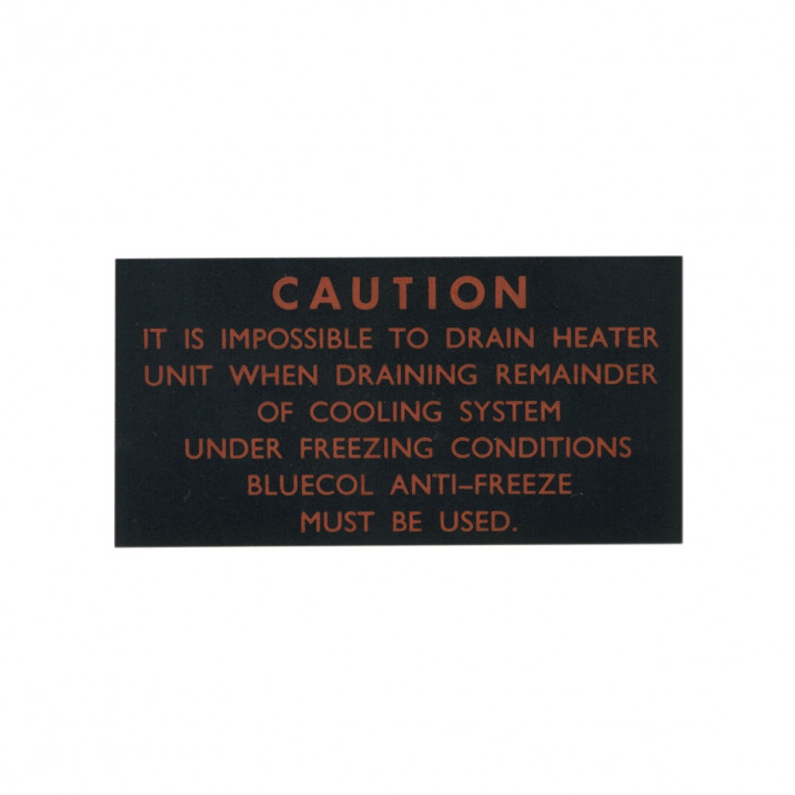 Label, heater, Caution
