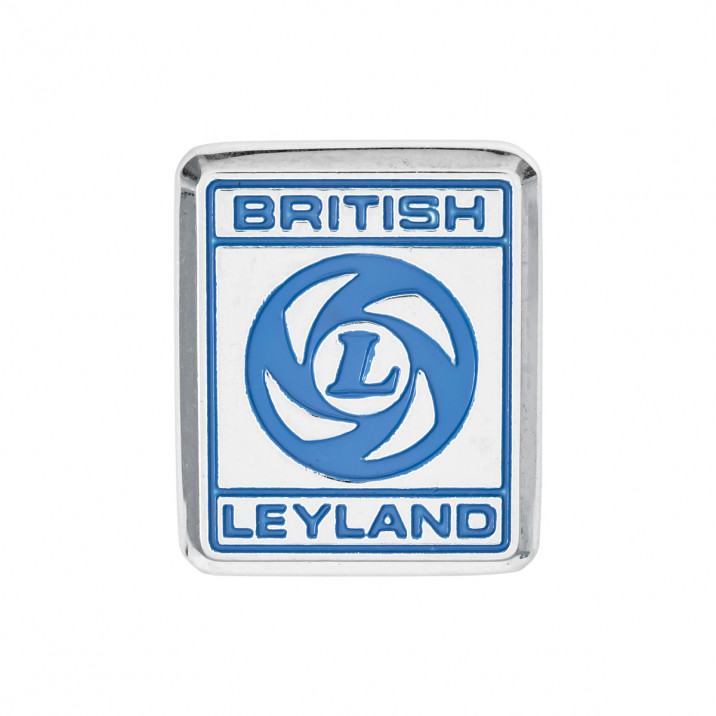 Badge, BL house, white, metal