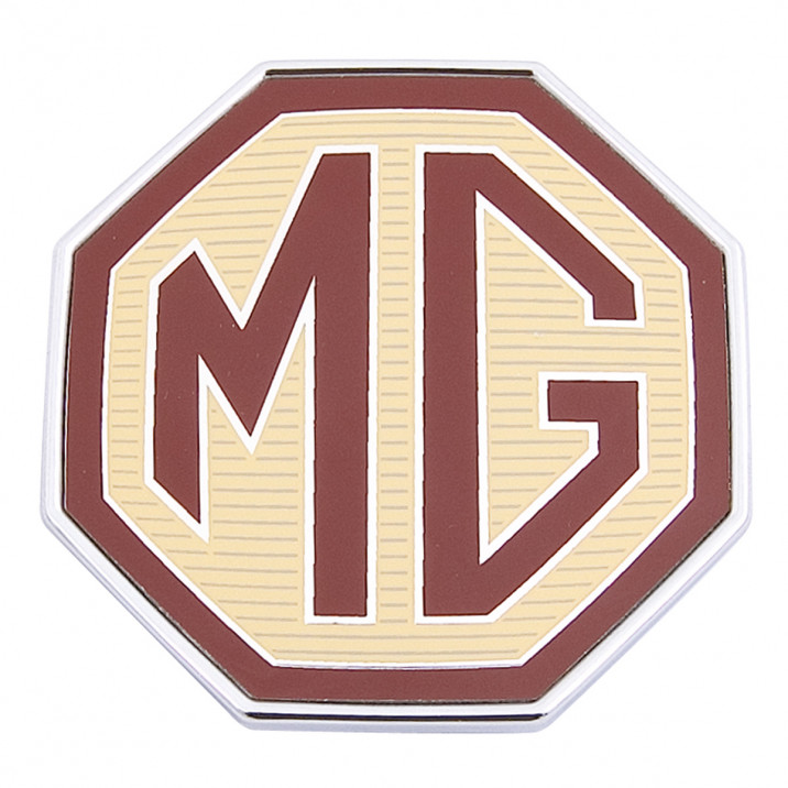 Badge, MG, front & rear, cream/red
