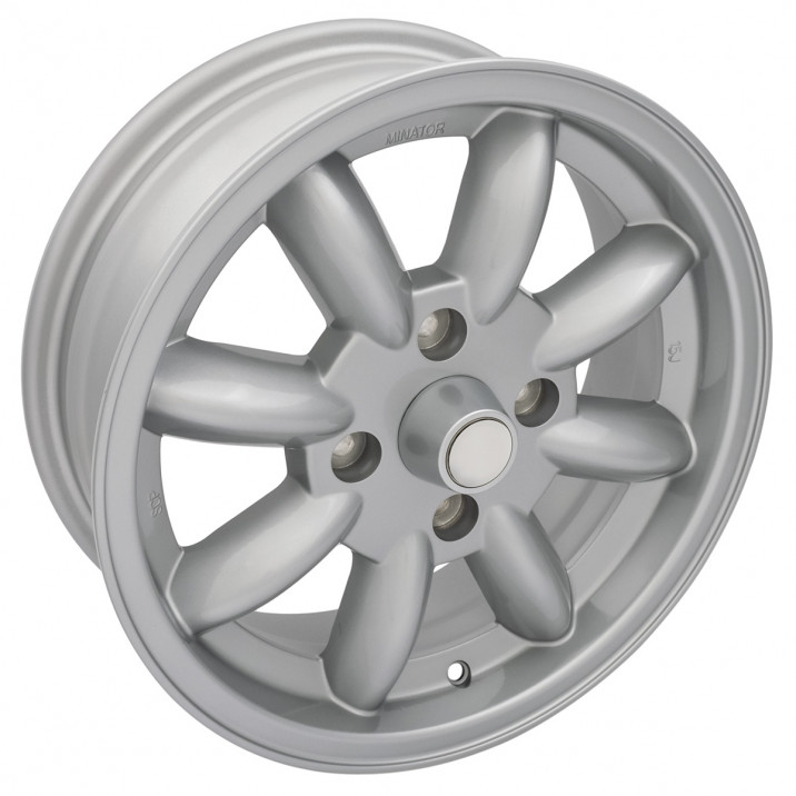 Wheel, Minator, 8 spoke, aluminium, silver, bolt-on, 15" x 5.5"