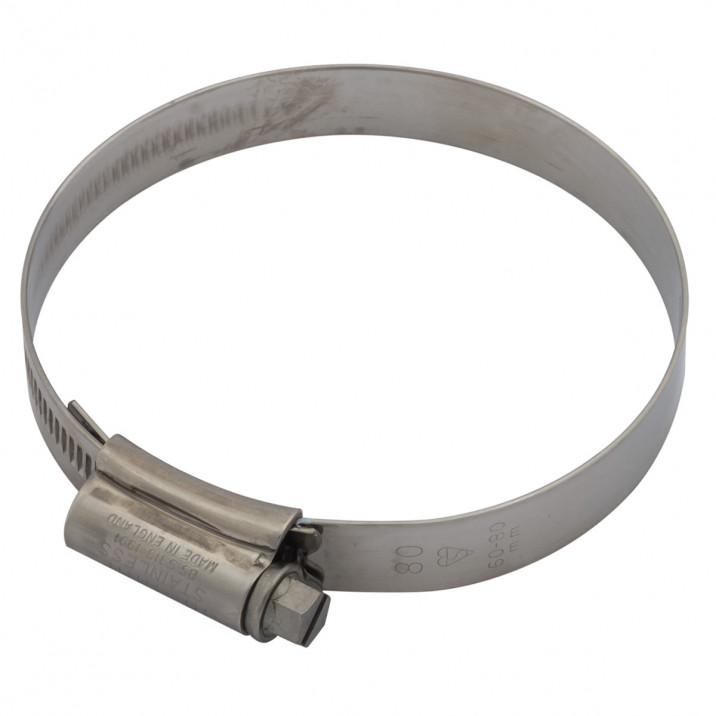 Clip, hose clamping, jubilee type, 60-80mm, stainless steel