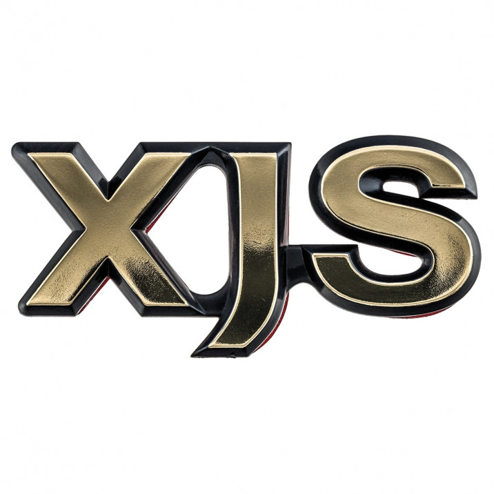 Badge, rear, XJS, gold, Genuine Jaguar