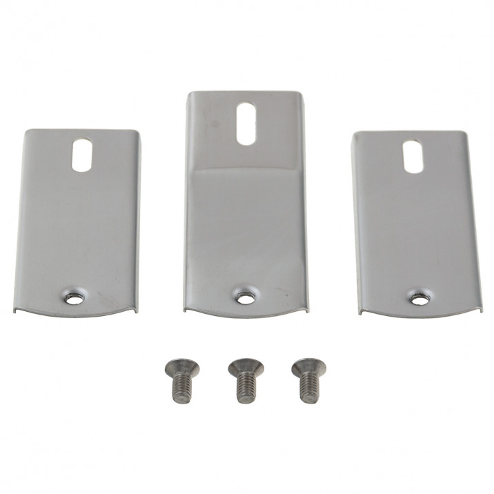 Bracket Set, grille mounting, stainless steel