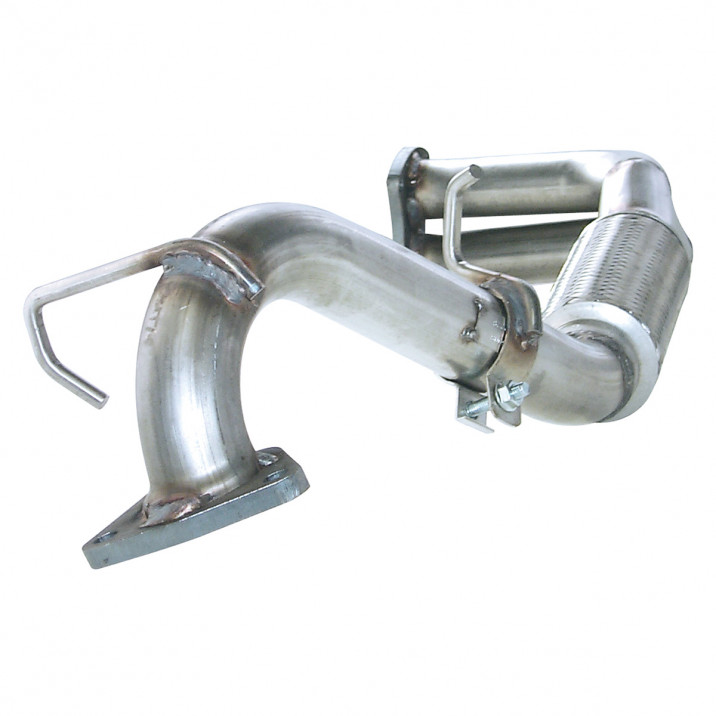 Front Pipe, exhaust, with flexible connector, stainless steel