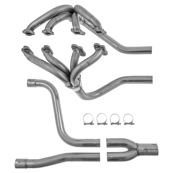 Manifold, exhaust, RV8 style, stainless steel