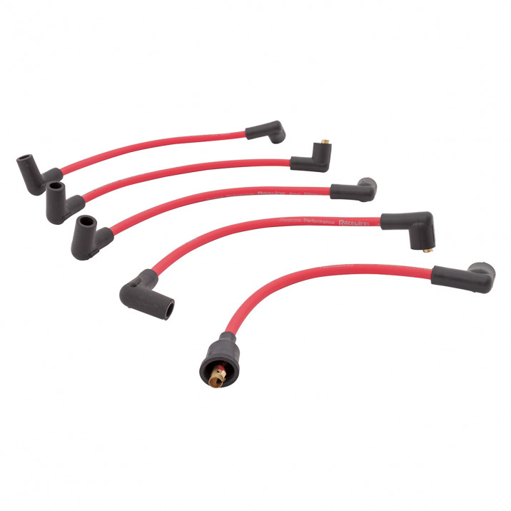 HT Lead Set, silicone, red, 8mm