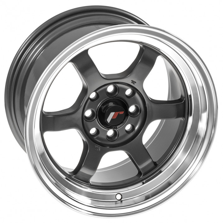 Wheel, JR12, 15" x 8.5", ET13, gunmetal/polished lip