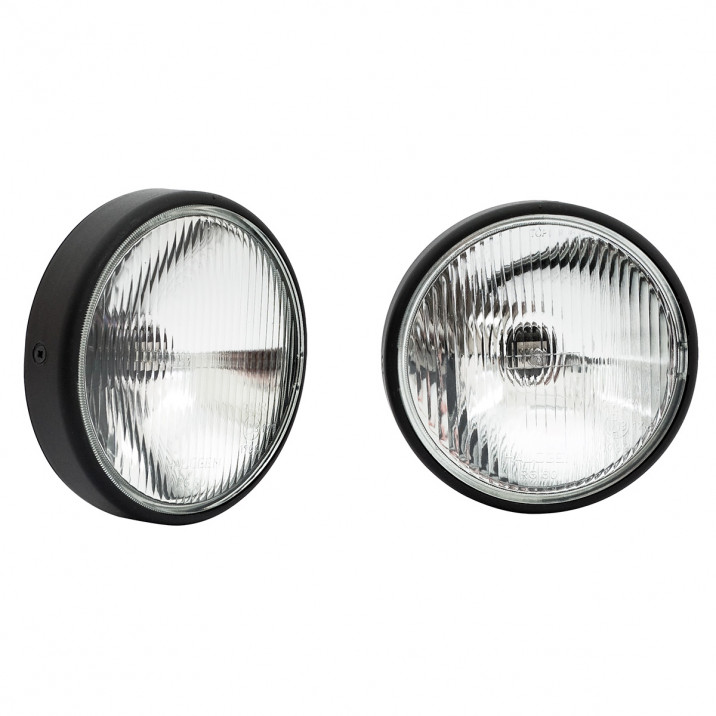 Lamp Set, spot, 6", black, base mounting for grille, pair