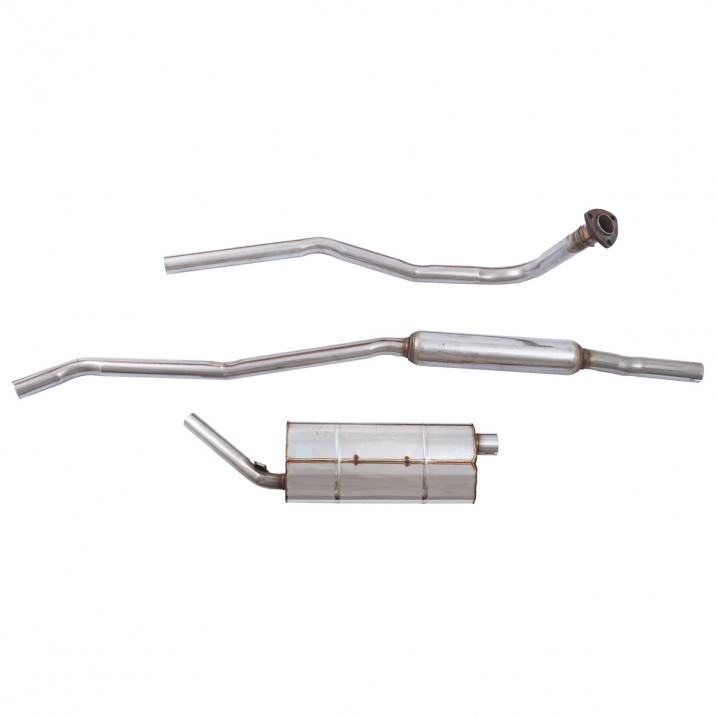 Exhaust System, stainless steel, 3 piece