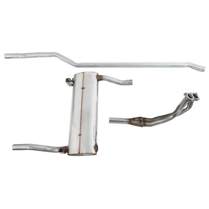 Exhaust System, 3 piece, stainless steel