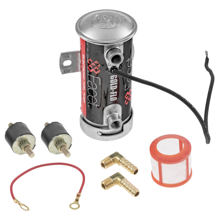 Facet Fuel Pump Kit, cylindrical, road, Silver Top up to 150 bhp