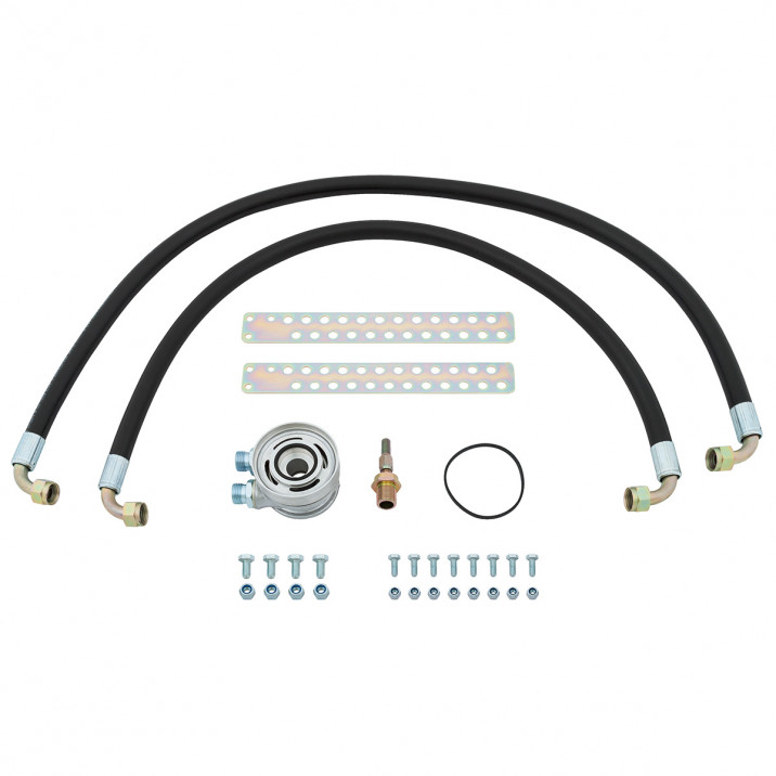Oil Cooler Installation Kit & Spin-On Filter, non-thermostatic, rubber
