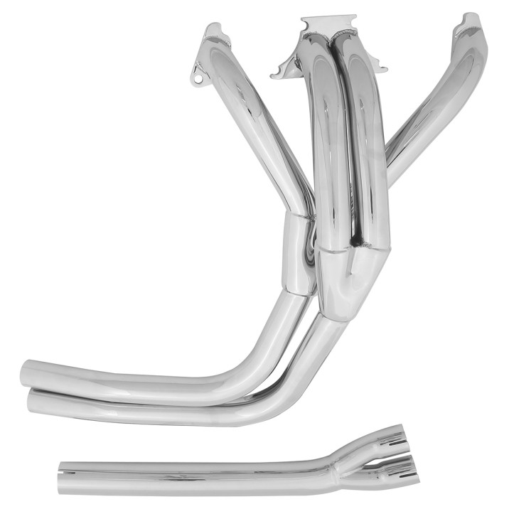 Manifold, exhaust, 3 pieces, stainless steel