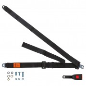 Seat Belt, front, static, lap & diagonal, 15cm, black, each