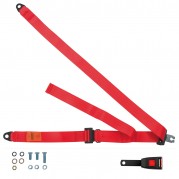 Seat Belt, front, static, lap & diagonal, 15cm, red, each
