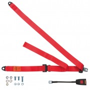 Seat Belt, front, static, lap & diagonal, 30cm, red, each