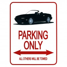 Parking Only Sign, MX-5 Mk1, black