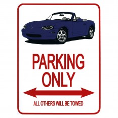 Parking Only Sign, MX-5 Mk2, blue