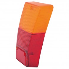 Lens, stop/tail & indicator, plastic, red/amber, RH