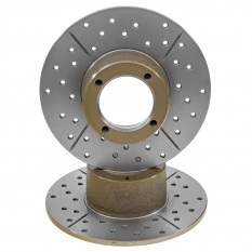 DBA Cross Drilled & Slotted Discs, pair