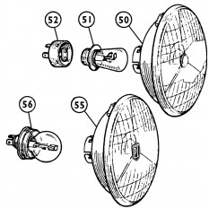 Headlamps - Tripod - 100-4, 100-6 & 3000 (1953-68)