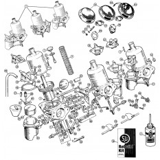 Carburettors & Air Filters: Triple HS4 Type - 3000 (BN7 & BT7) (1959-62)