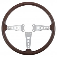 Steering Wheel, 15" stamped holes, polished