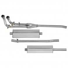 Exhaust System, standard, stainless steel, chrome bumper