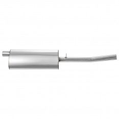 Silencer, twin exhaust, RH, stainless steel
