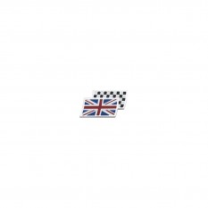 Badge, Union Jack/Chequered Flag, small