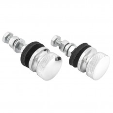 Grille Button Kit, quick release, chrome