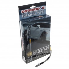 Brake Hose Set, Goodridge, brake master cylinder to PDWA, stainless steel braided, clear