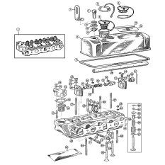 Cylinder Head: 3 Main Bearing (18G-GA) - MGB & MGB GT (1962-64)