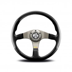 Steering Wheel, MOMO Tuner, 320mm, silver and black