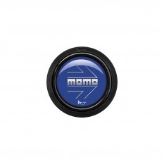 Button, horn, 2 contact, arrow gloss blue, MOMO